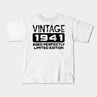 Birthday Gift Vintage 1941 Aged Perfectly Kids T-Shirt